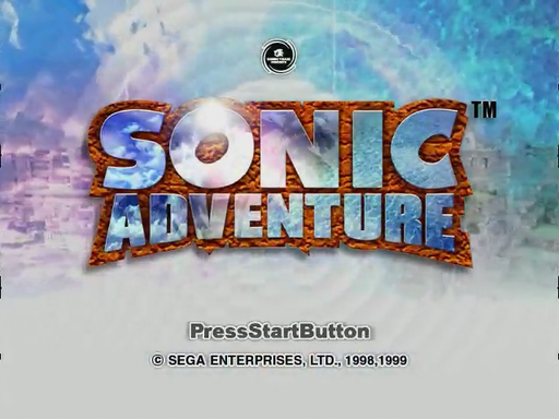 Sonic Adventure title screen for Sega Dreamcast